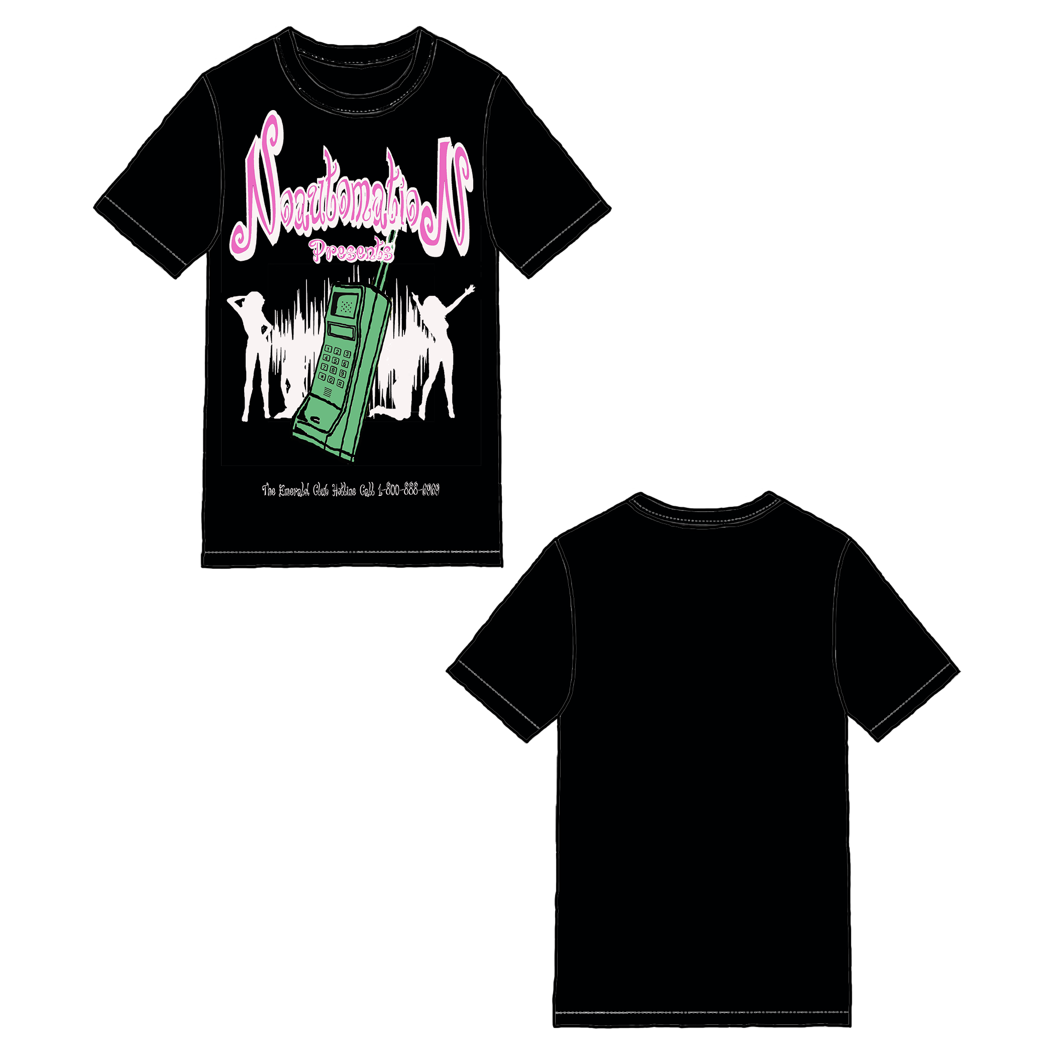 Emerald Club Hotline Black Tee